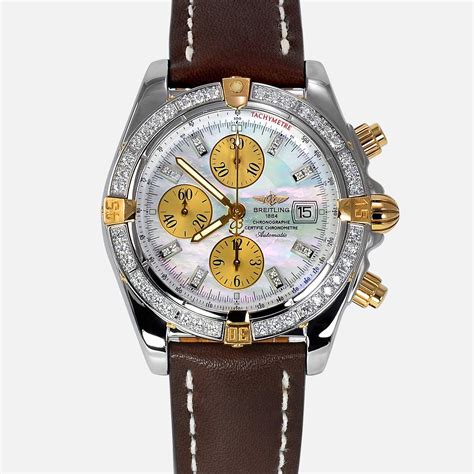 breitling chronomat evolution b13356 mit diamant|breitling evolution diamond bezel.